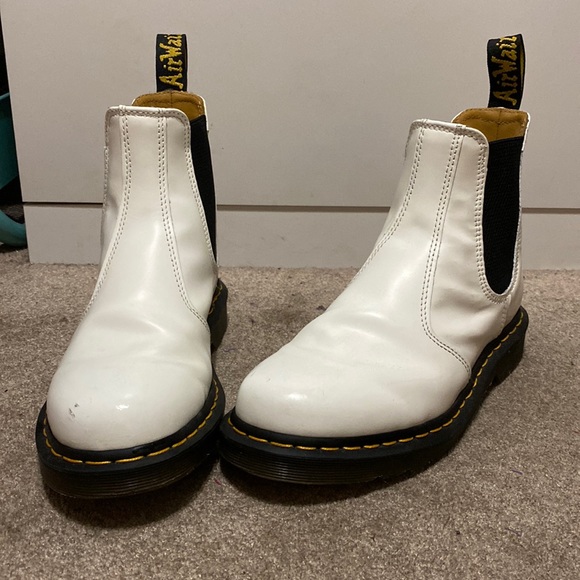 Dr. Martens Shoes - White Chelsea boot, Doc. Marten’s, worn twice, woman’s US 8